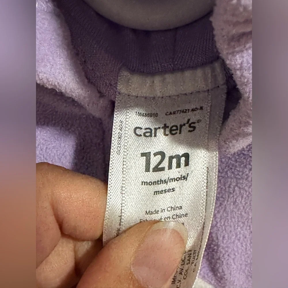 Carters 12 month lavender unicorn Halloween outfit